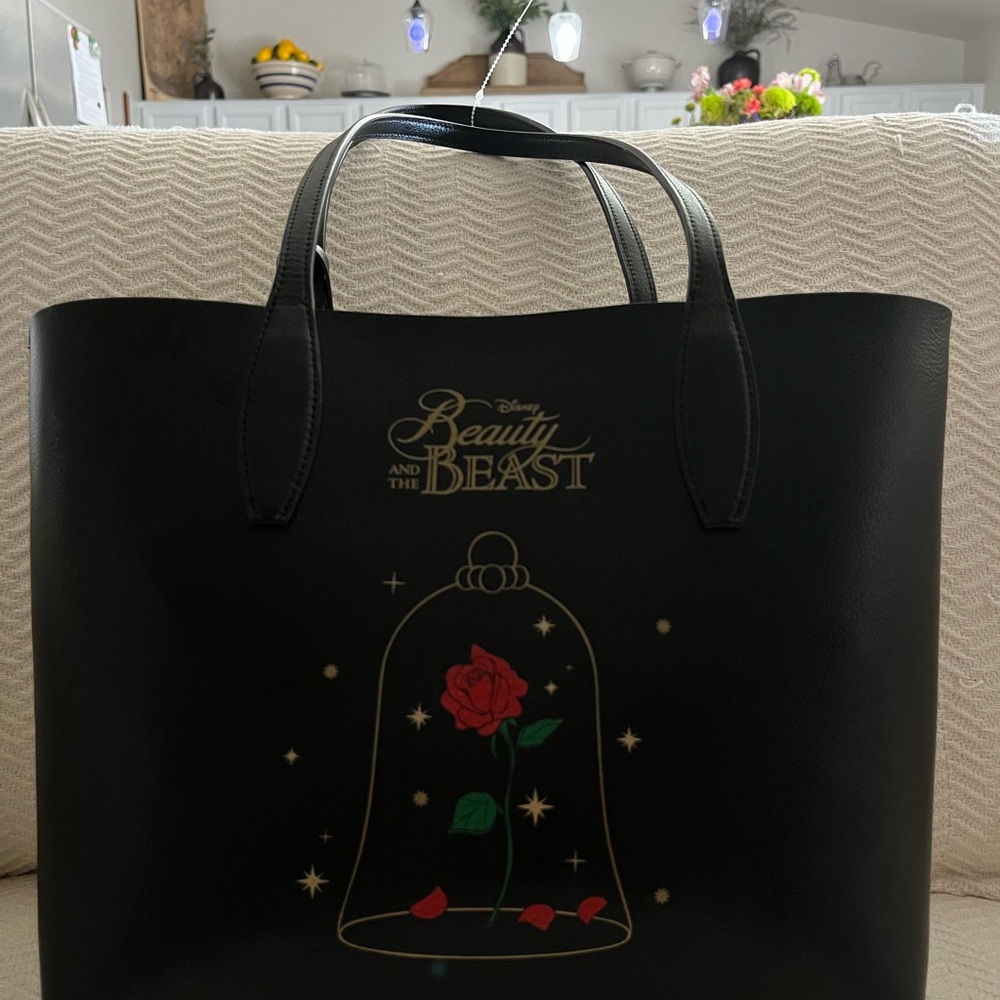 Disney Beauty and the Beast Black Tote Bag